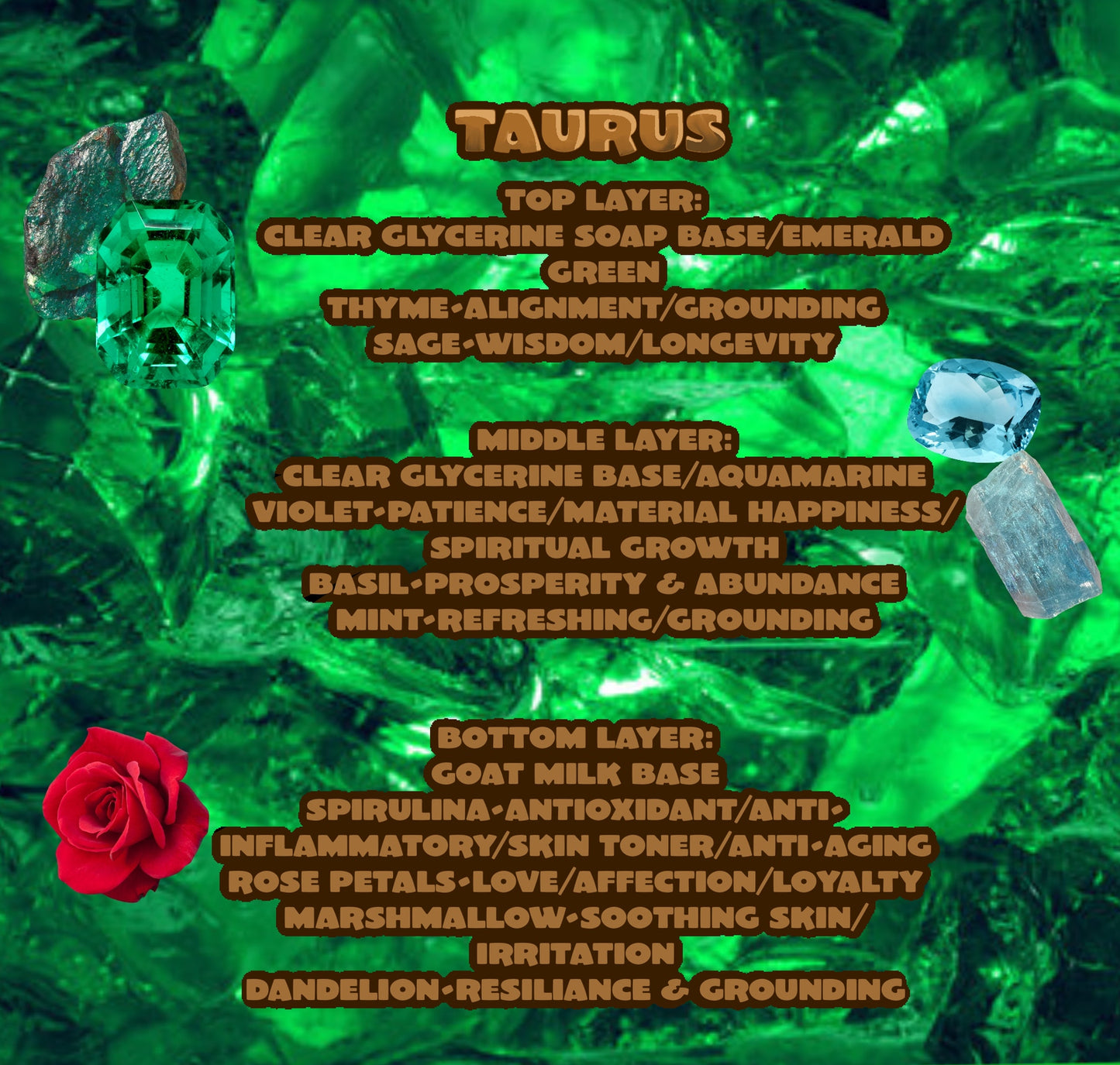 Zodiac Soaps: Taurus (Layered)