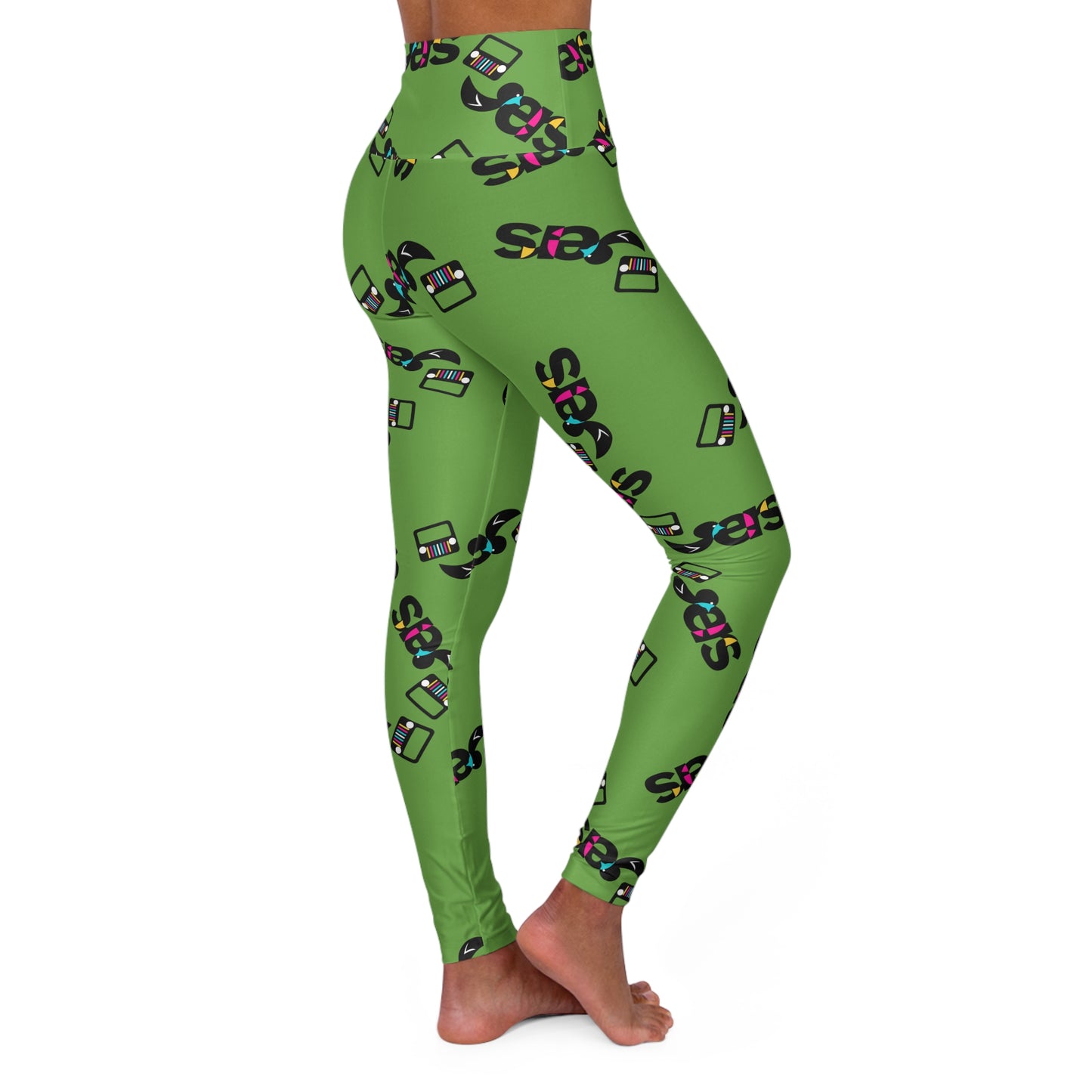 “Duckers” High Waisted Yoga Leggings with Colorful Design - Perfect for Fitness, Exercise, Athleisure, Casual Wear, Gift for Yogis