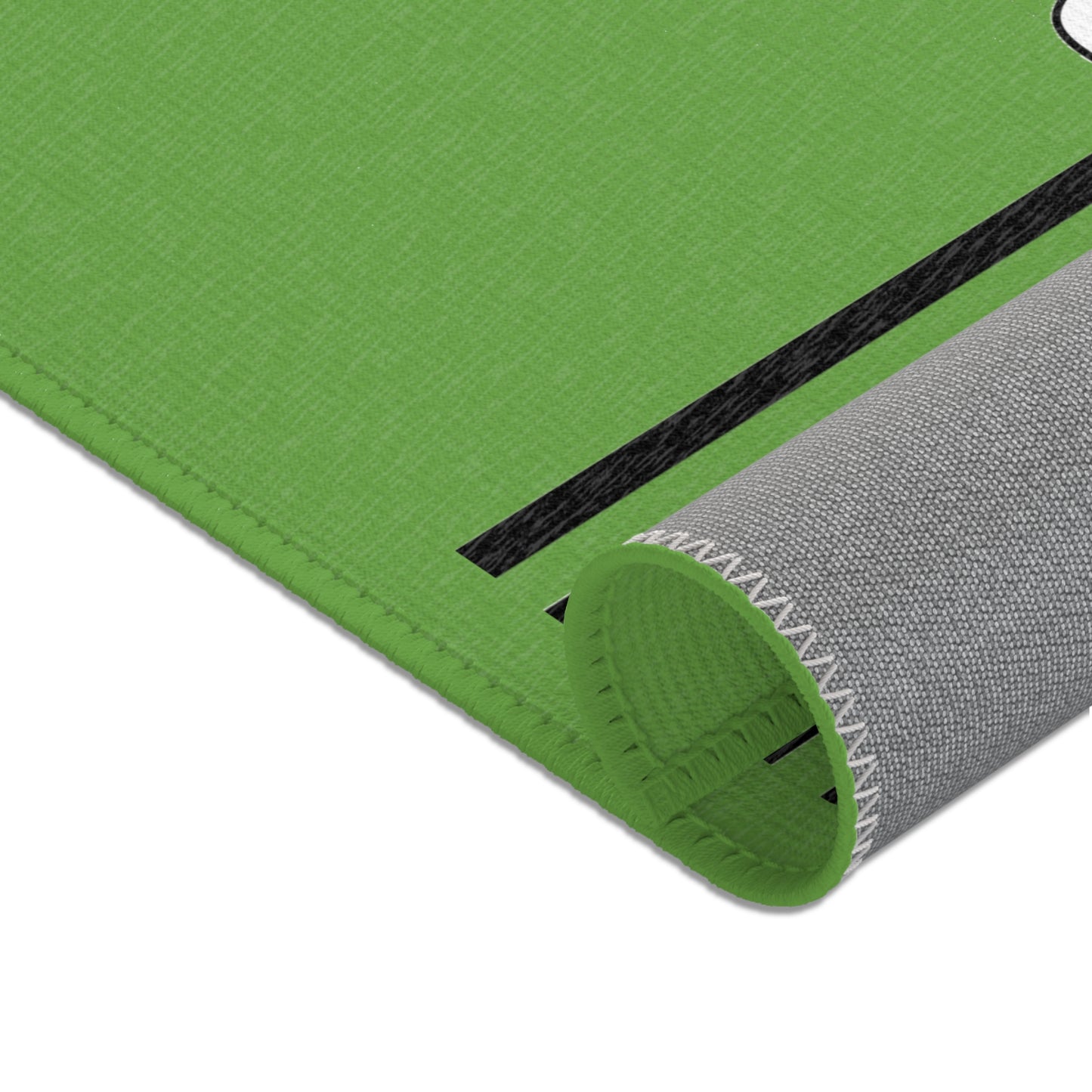 Green “i Love Jeeple” Enthusiast Area Rug - Perfect for Home Decor, Living Room, Jeep Lovers, Gift for Adventurers, Unique Rug