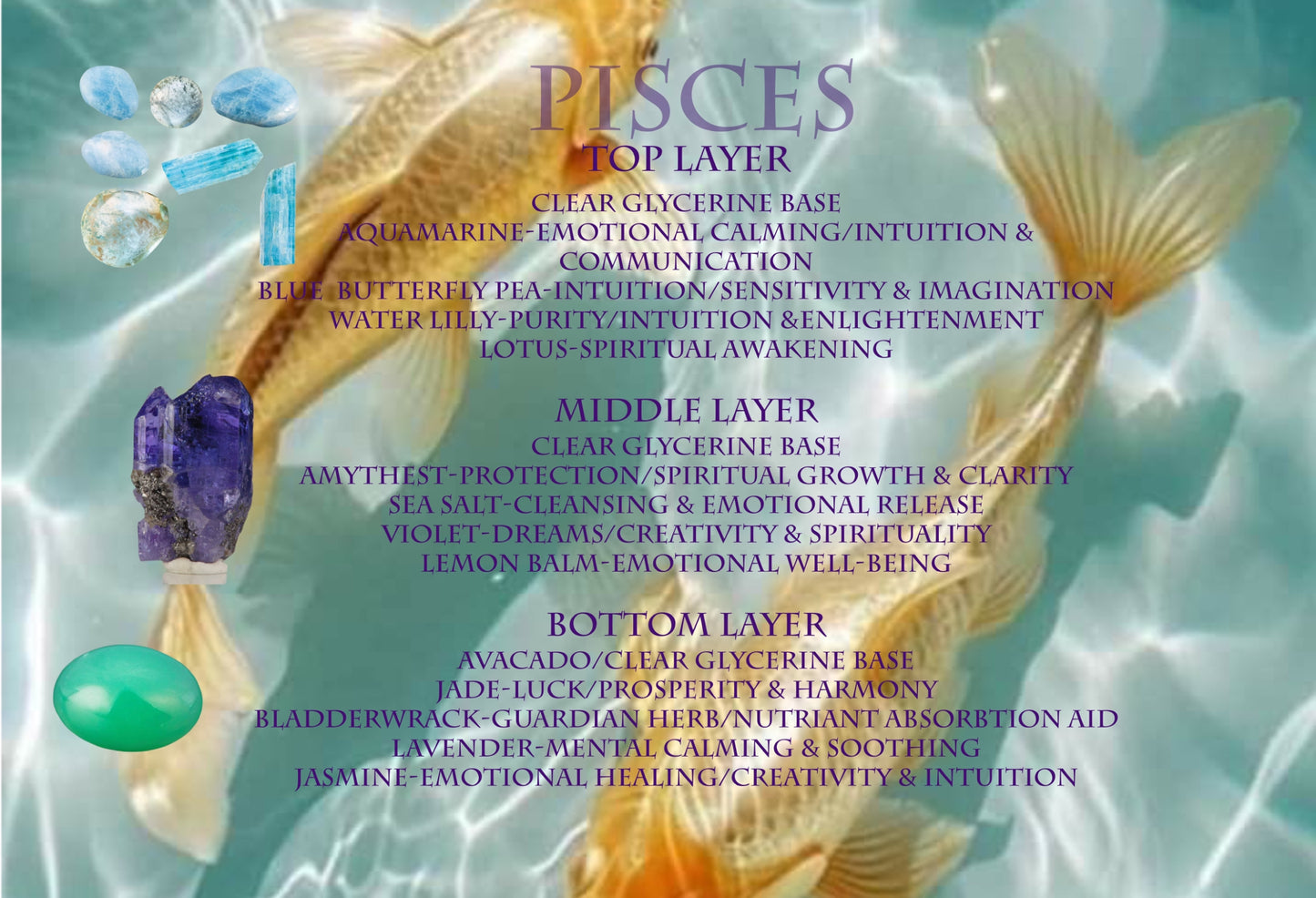 Zodiac Soaps: Pisces Soap (Layered)