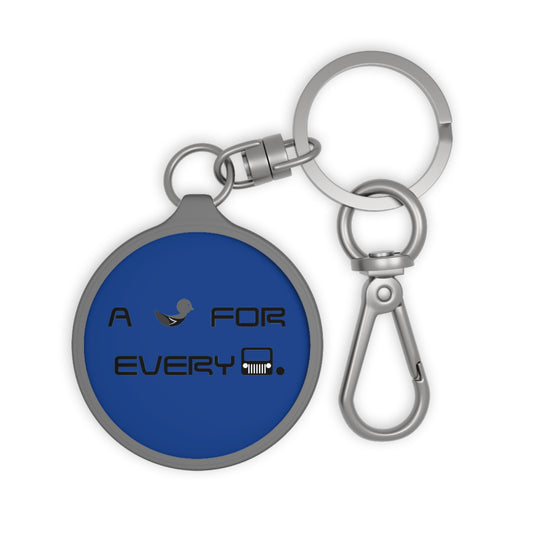 Duckers “A Duck for Every” Dark Blue Personalized Keyring Tag, Customizable Keychain, Unique Gift for Friends, Engraved Key Holder, Duck Theme Key Fob, Everyday Essential
