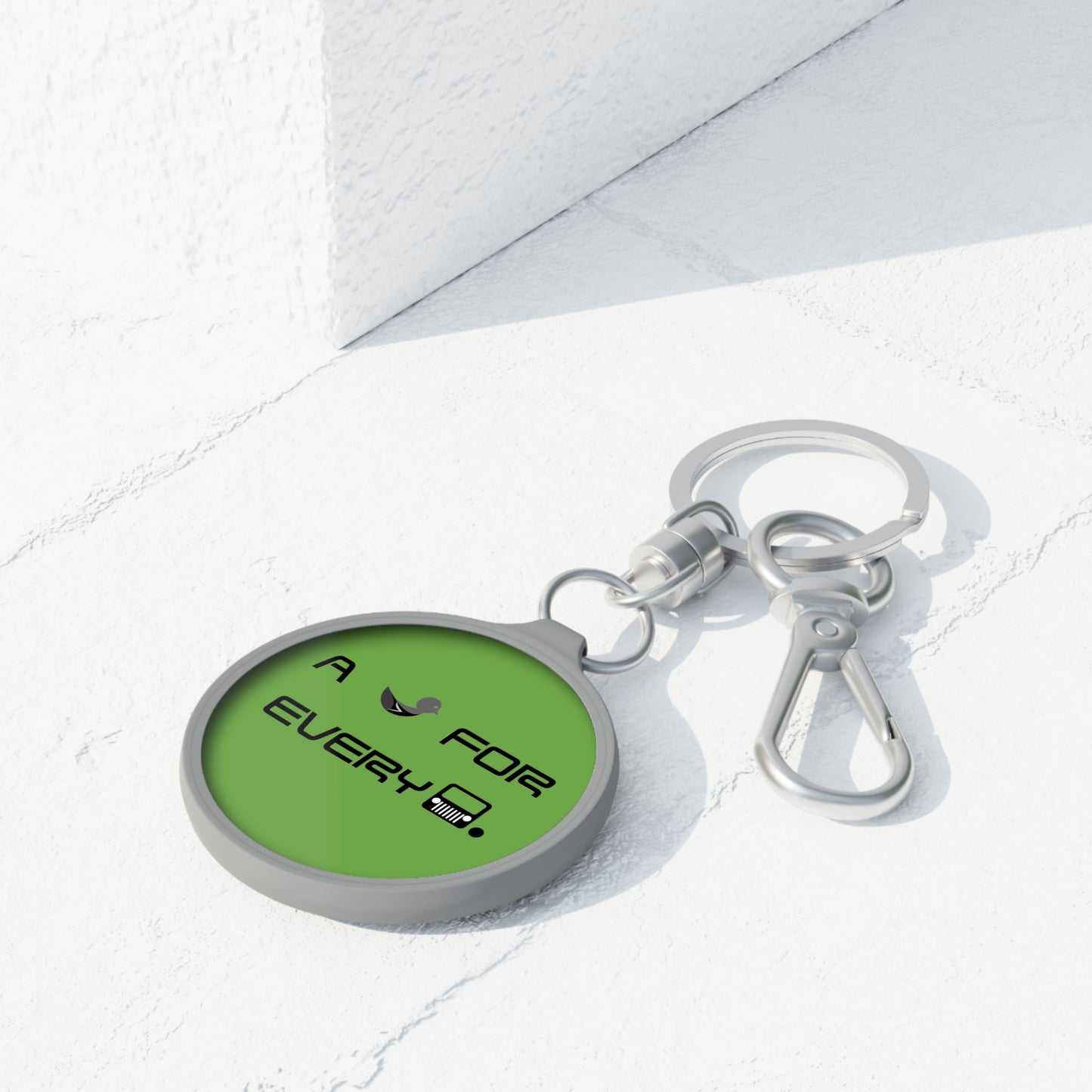 Duckers “A Duck for Every” Green Personalized Keyring Tag, Customizable Keychain, Unique Gift for Friends, Engraved Key Holder, Duck Theme Key Fob, Everyday Essential