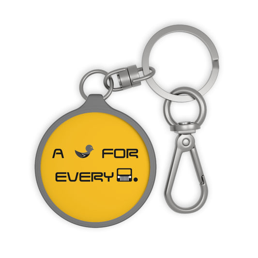 Duckers “A Duck for Every” Yellow Personalized Keyring Tag, Customizable Keychain, Unique Gift for Friends, Engraved Key Holder, Duck Theme Key Fob, Everyday Essential