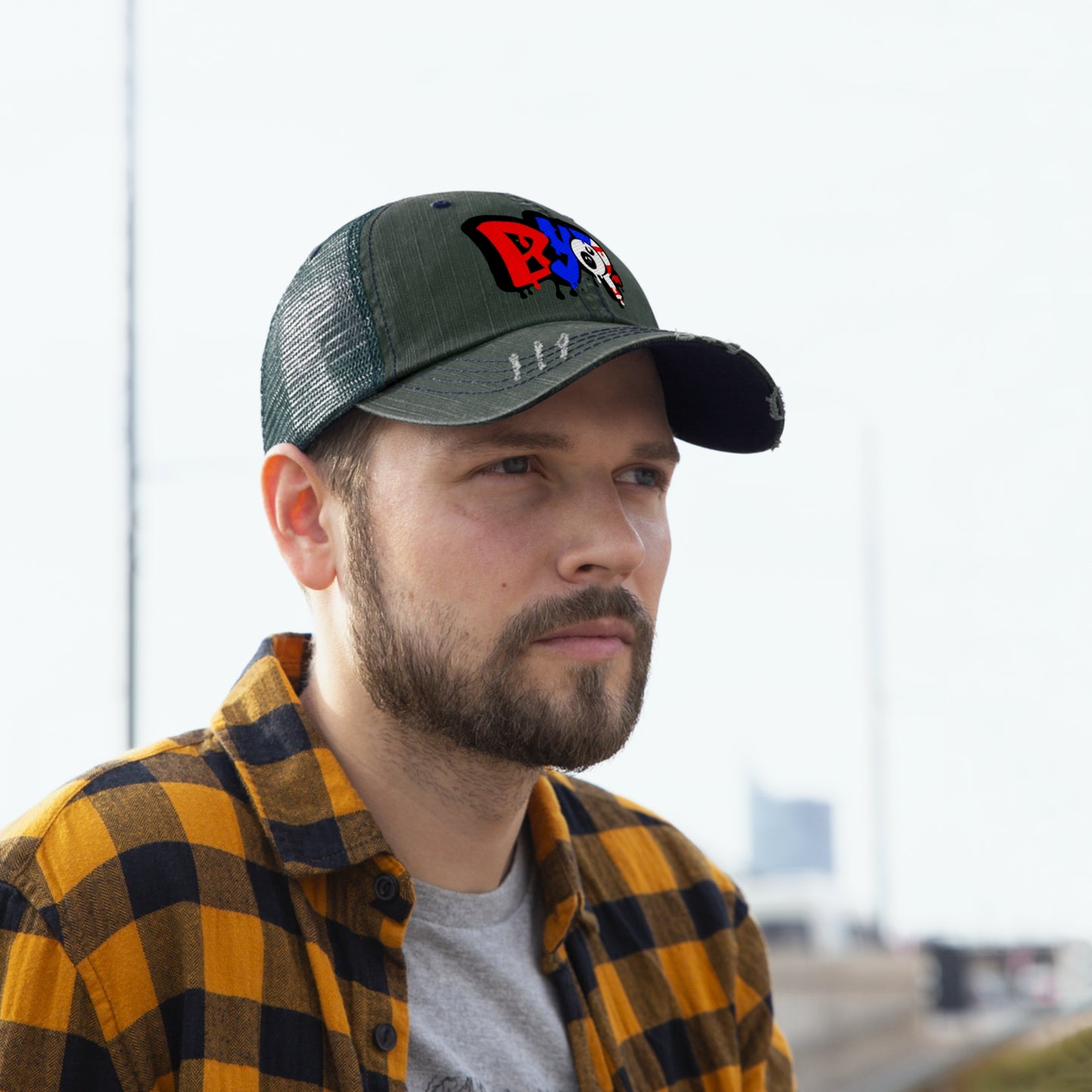 BYOP Graffiti “Red White & Blue” Unisex Trucker Hat