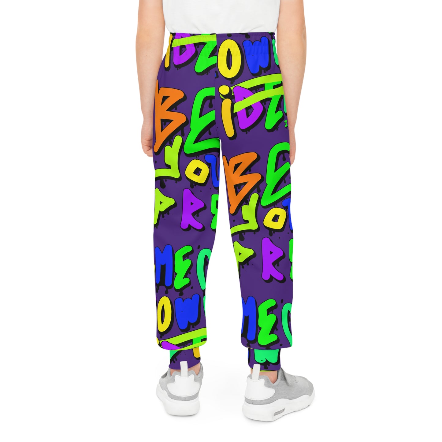 BYOP “Subway Graffiti Purple” Youth Joggers (AOP)