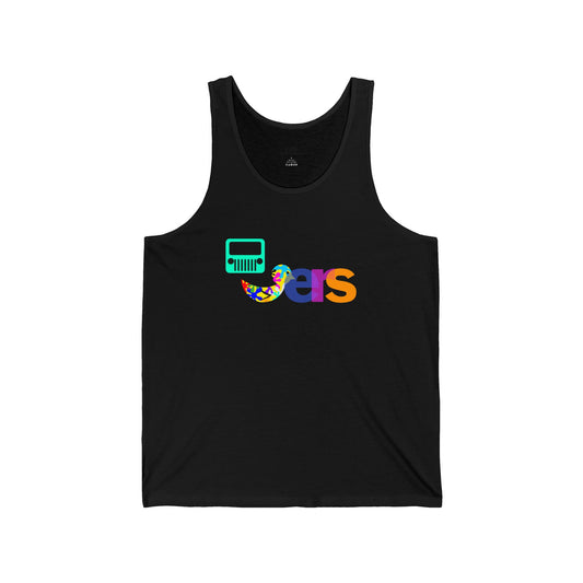 “Duckers” Colorful Typewriter Lovers Unisex Jersey Tank Top | Perfect for Writers, Creative Gift, Summer Casual Wear, Literary Events