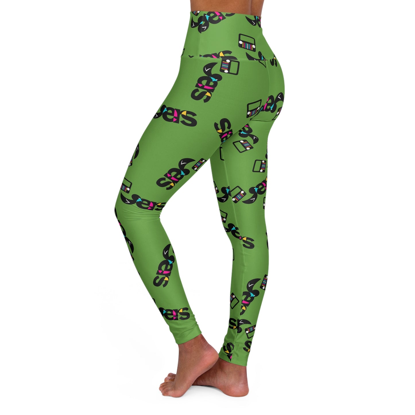 “Duckers” High Waisted Yoga Leggings with Colorful Design - Perfect for Fitness, Exercise, Athleisure, Casual Wear, Gift for Yogis