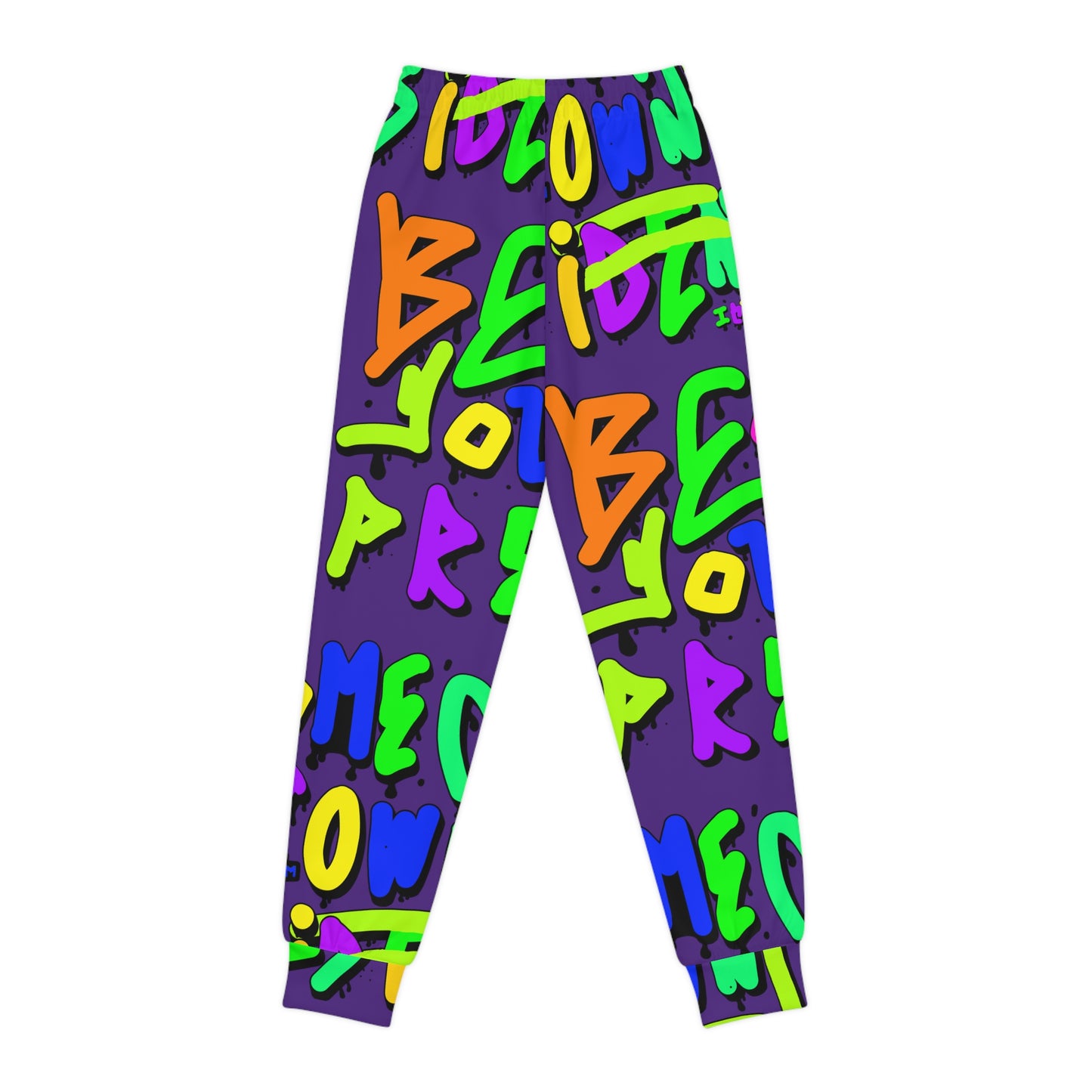 BYOP “Subway Graffiti Purple” Youth Joggers (AOP)