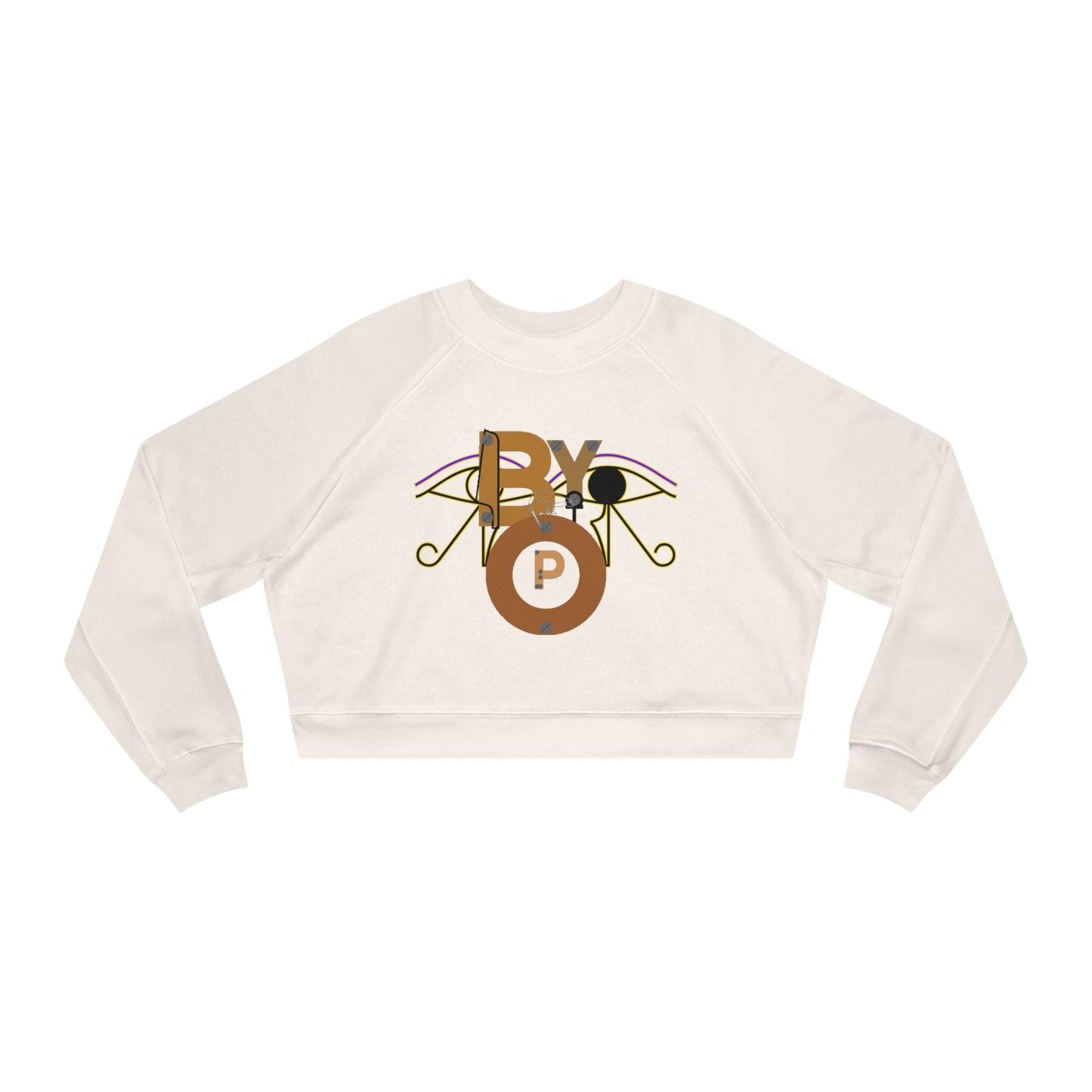 BYOP “Wisdom” Women's Cropped Fleece Pullover