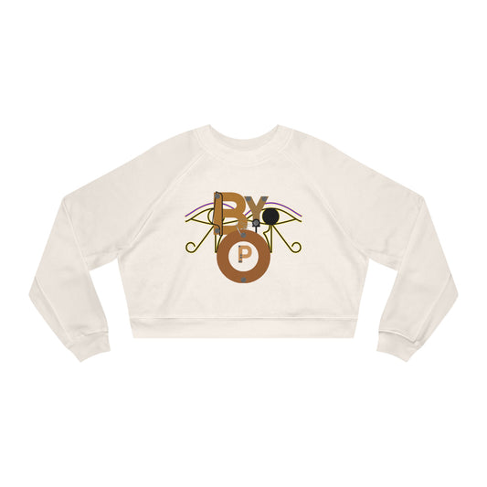 BYOP “Wisdom” Women's Cropped Fleece Pullover
