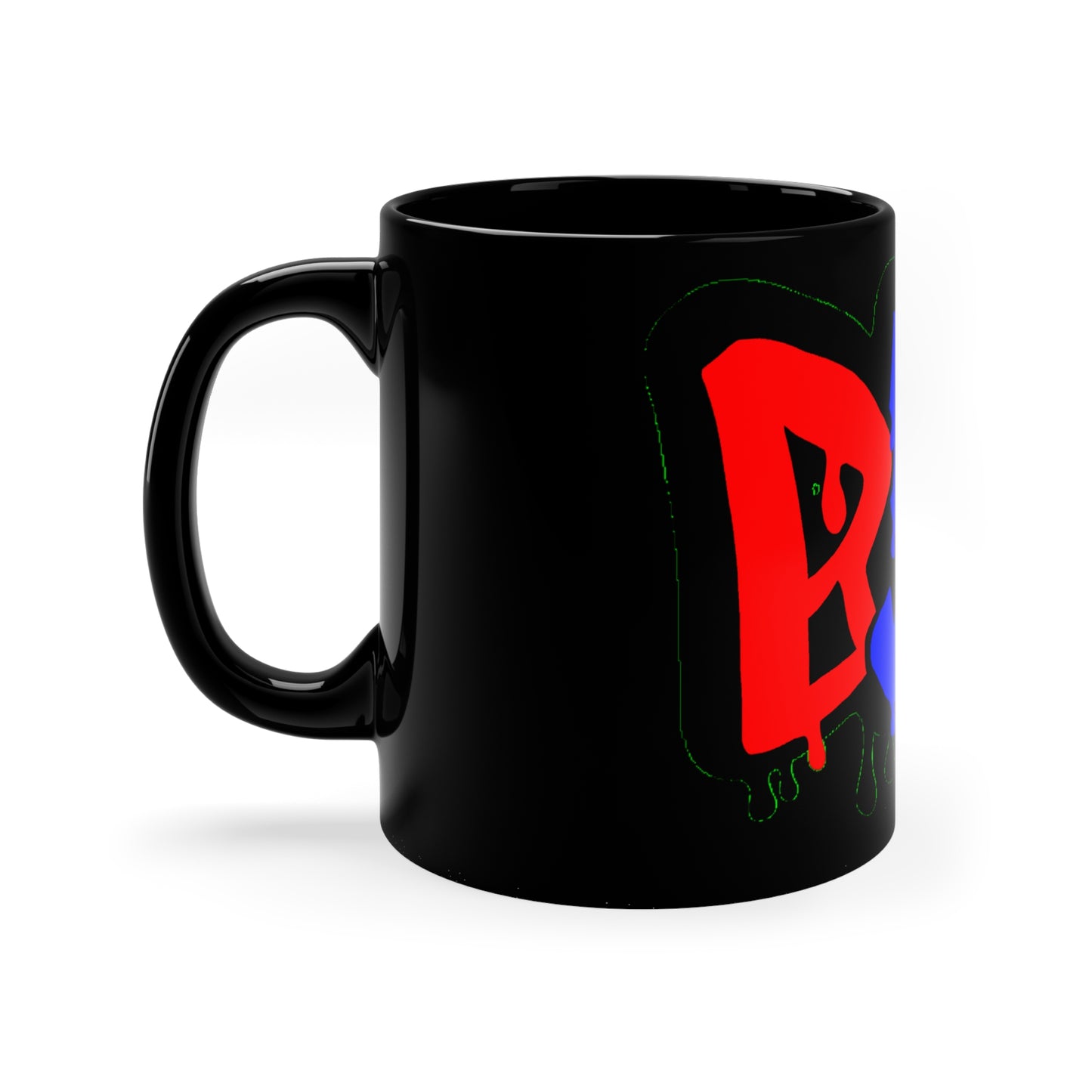 BYOP Graffiti “Red White & Blue” 11oz Black Mug