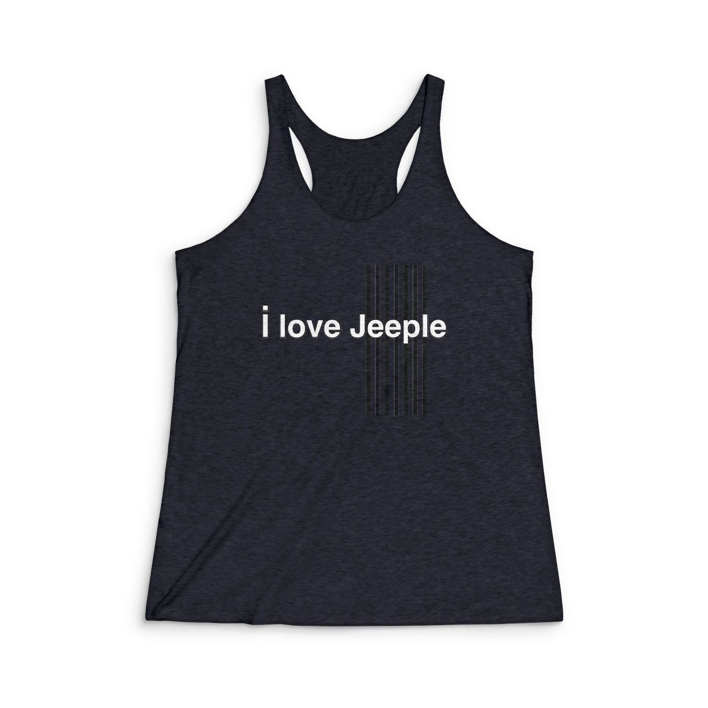 “I love Jeeple” Casual Women’s Racerback Tank with 'I Love Jeep' Design - Perfect for Jeep Lovers, Summer Outings, Outdoor Adventures, Gifts for Her