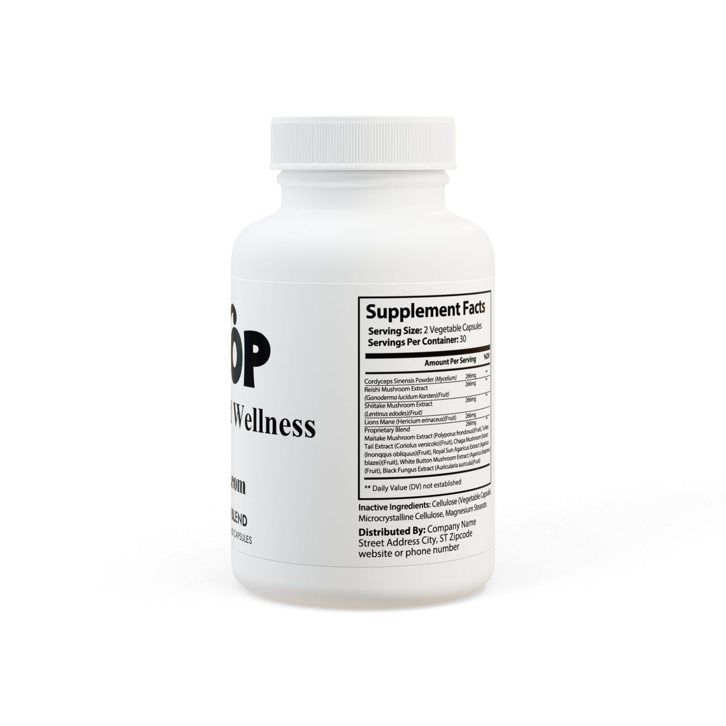 BYOP H&W Mushroom Blend Supplement (60 Capsules)