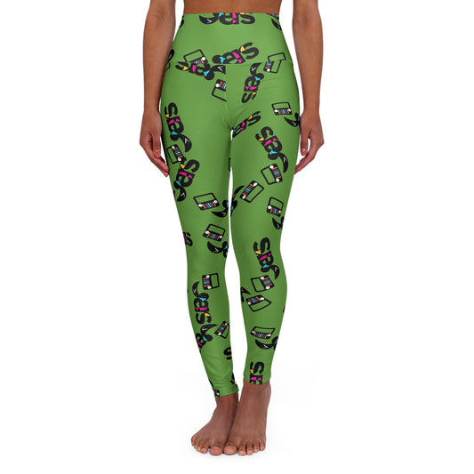 “Duckers” High Waisted Yoga Leggings with Colorful Design - Perfect for Fitness, Exercise, Athleisure, Casual Wear, Gift for Yogis
