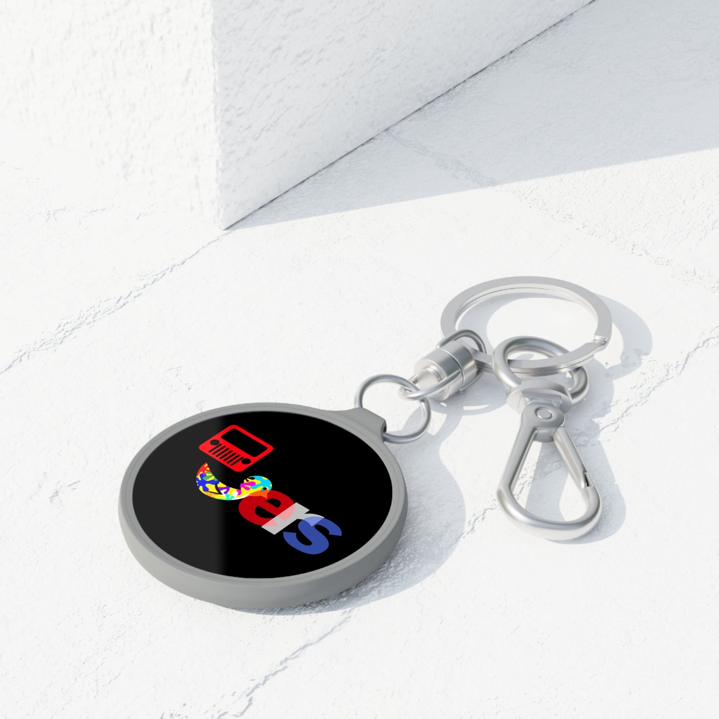 “Duckers Red, White, & Blue 2” Vibrant Keyring Tag, Personalized Gift, Fun Accessory, Car Enthusiast Keychain, Unique Bag Charm