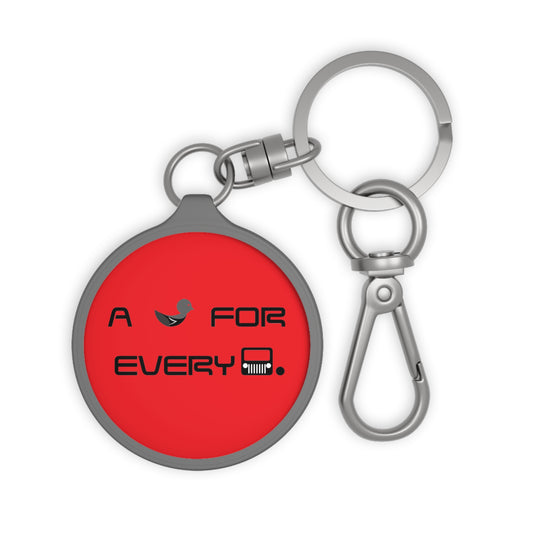 Duckers “A Duck for Every” Red Personalized Keyring Tag, Customizable Keychain, Unique Gift for Friends, Engraved Key Holder, Duck Theme Key Fob, Everyday Essential