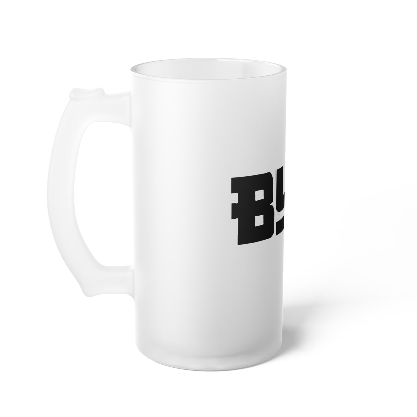 BYOP “Black” Frosted Glass Beer Mug Black