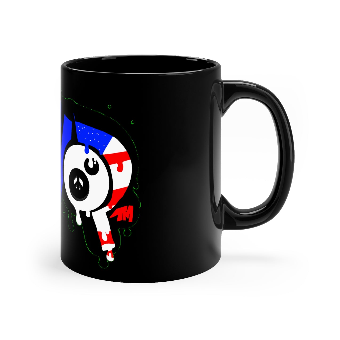 BYOP Graffiti “Red White & Blue” 11oz Black Mug