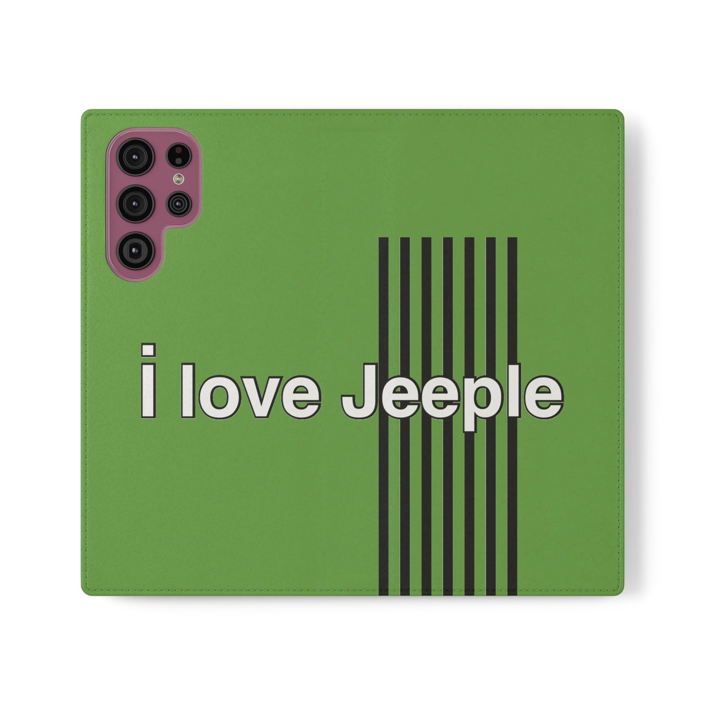 Jeeple Love Flip Cases - Stylish Phone Wallet, Gift for Jeep Lovers, Travel Accessory, Customizable Phone Cover, Eco-Friendly Design