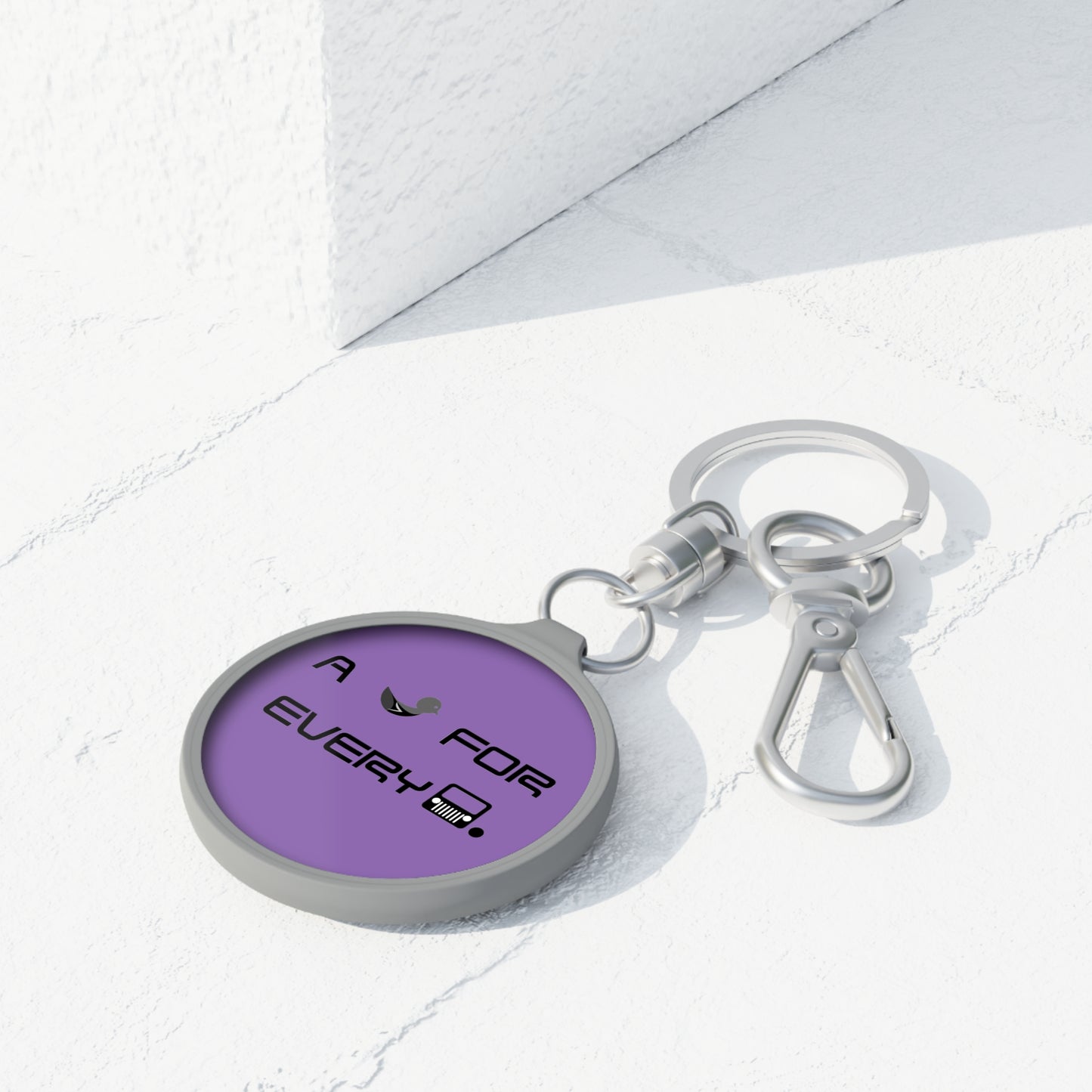 Duckers “A Duck for Every” Purple Personalized Keyring Tag, Customizable Keychain, Unique Gift for Friends, Engraved Key Holder, Duck Theme Key Fob, Everyday Essential