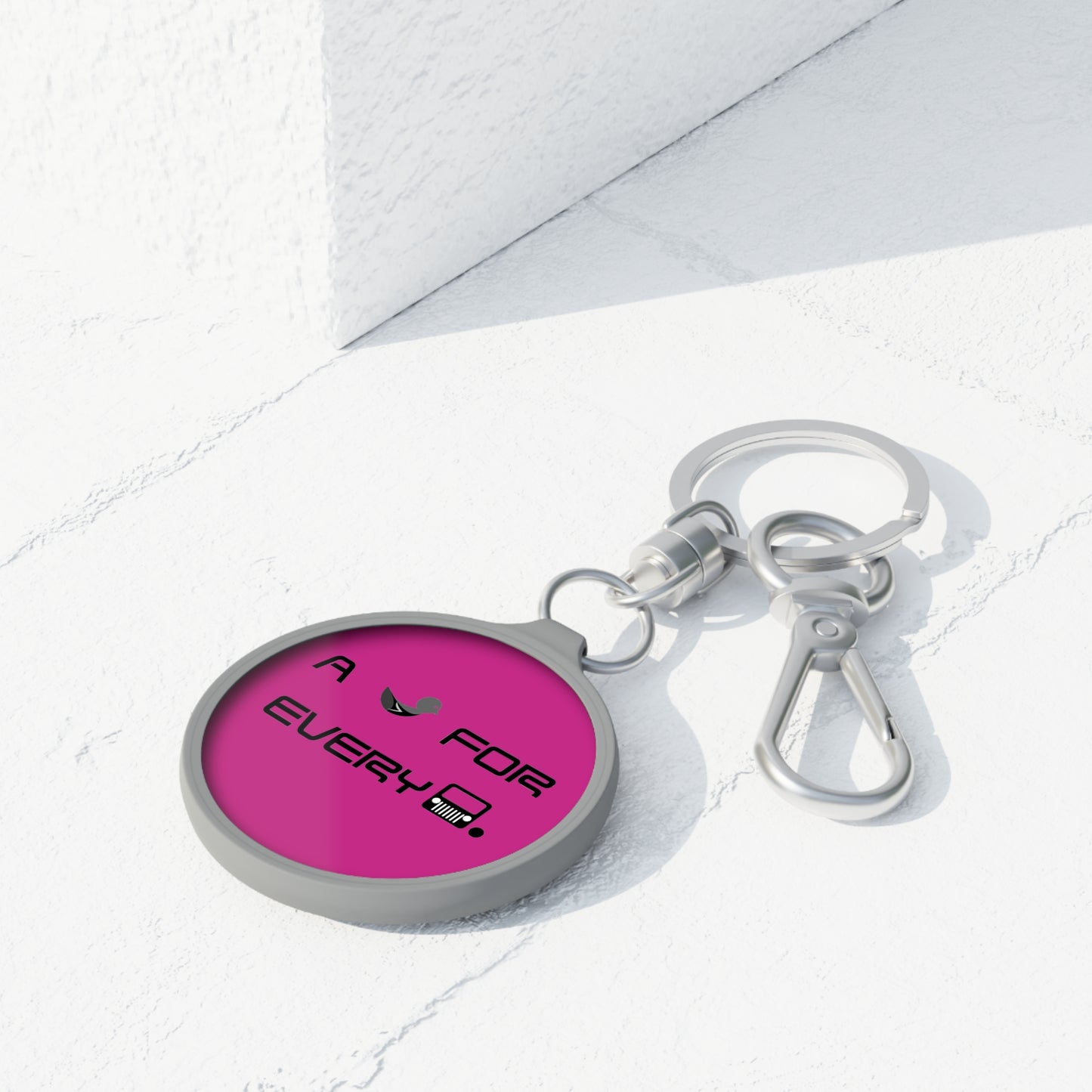 Duckers “A Duck for Every” Pink Personalized Keyring Tag, Customizable Keychain, Unique Gift for Friends, Engraved Key Holder, Duck Theme Key Fob, Everyday Essential