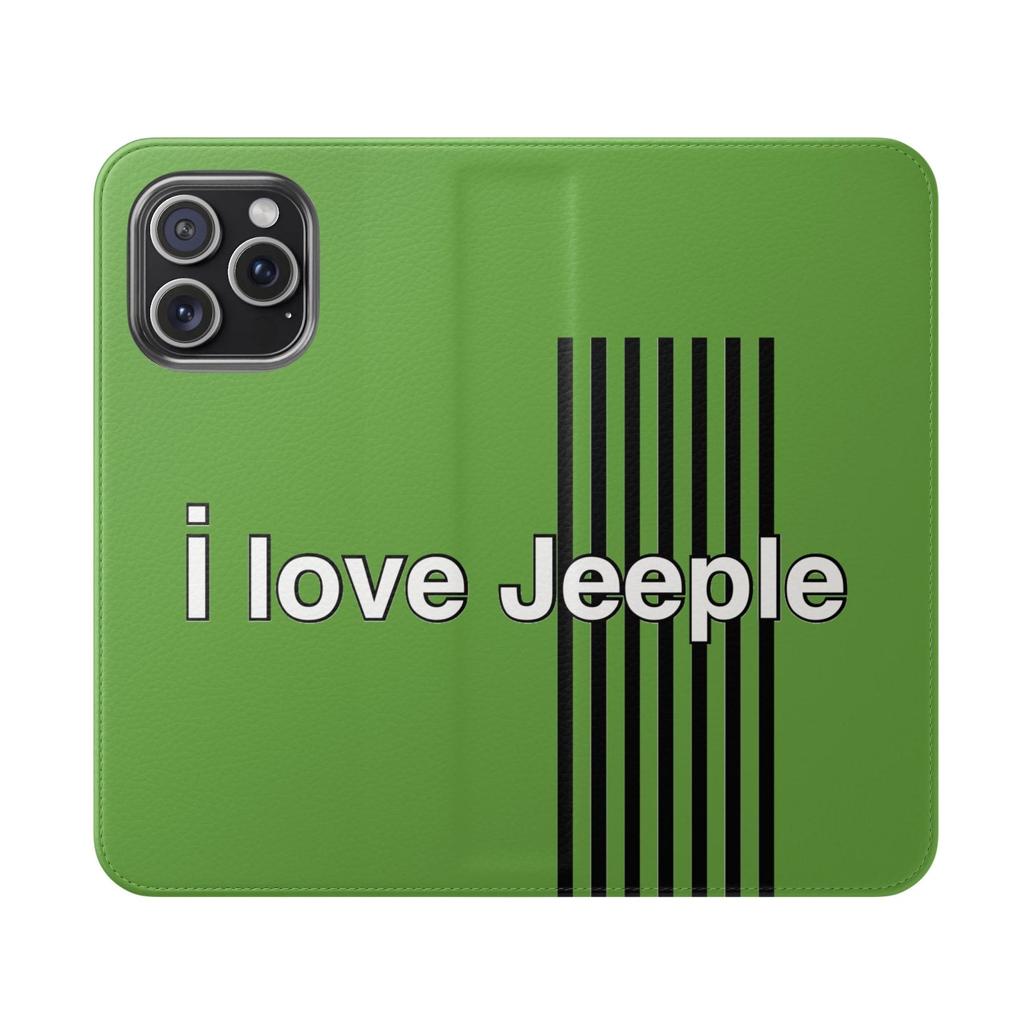 Jeeple Love Flip Cases - Stylish Phone Wallet, Gift for Jeep Lovers, Travel Accessory, Customizable Phone Cover, Eco-Friendly Design