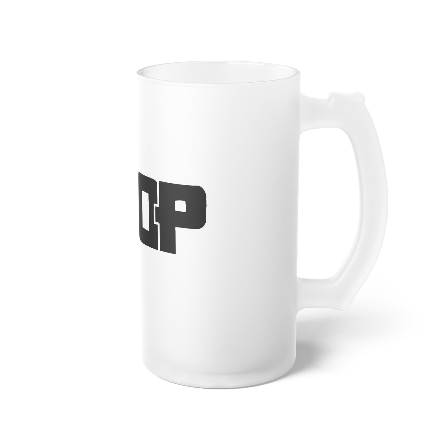 BYOP “Black” Frosted Glass Beer Mug Black